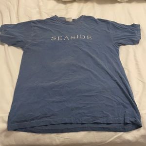 Blue seaside short sleeve t shirt